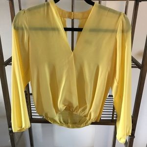 Yellow Dressy Blouse size S
